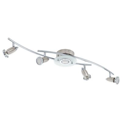 Oceľová stropná lampa niklová, Yorben