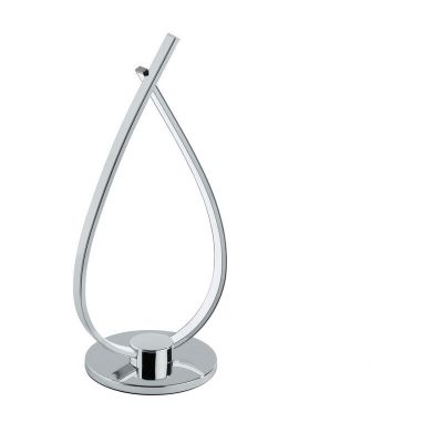 Plastová moderná stolová lampa chrómová, Therese, 14 W, LED 3000 K, s vypínačom