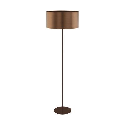 Plastová dizajnová stojaca lampa hnedá, Noor, s vypínačom