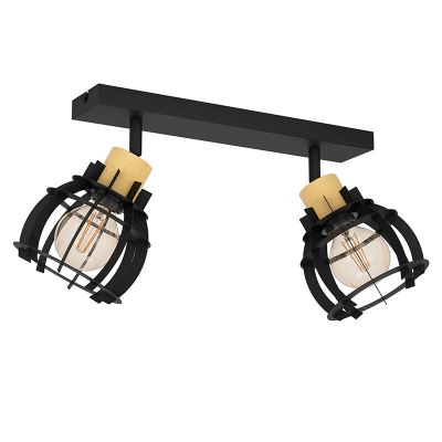 Hliníkové retro stropné bodové svetlo čierne, Redouan