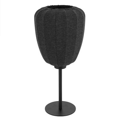 Textílná stolová lampa sivá, Benji, s vypínačom