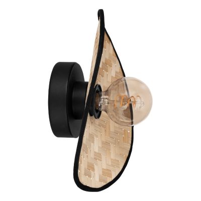 Drevené rustikálne nástenné svietidlo hnedé, Jillah