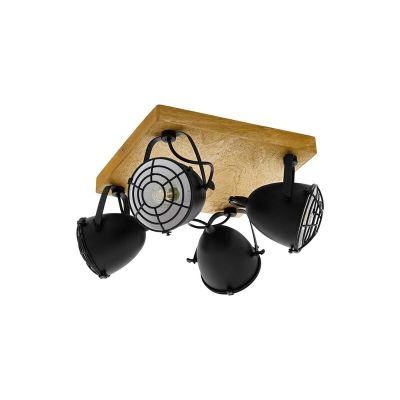 Drevené rustikálne stropné bodové svetlo hnedé, Pasquale