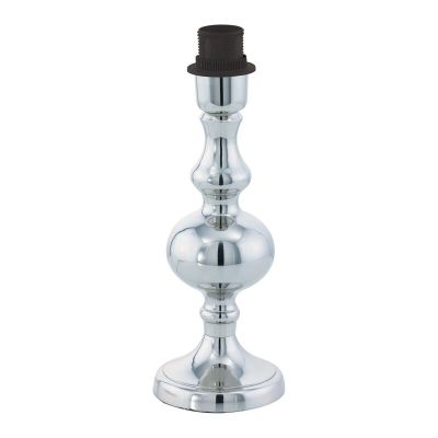 Oceľová dizajnová stolová lampa bez tienidla chrómová, Mason, s vypínačom