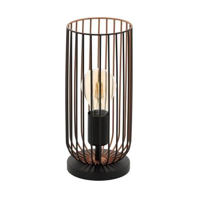 Oceľová industriálna stolová lampa čierna, Silje, s vypínačom