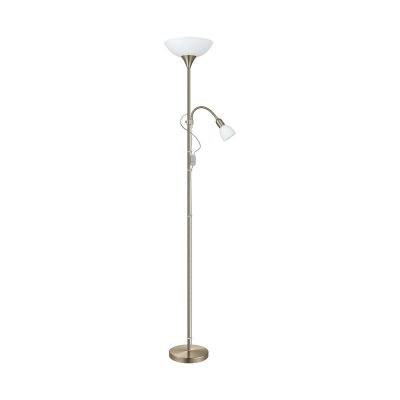 Plastová stojaca lampa na čítanie bronzová, Burgo, s vypínačom