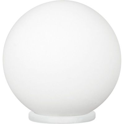 Sklenená stolová lampa strieborná, Dave, s vypínačom