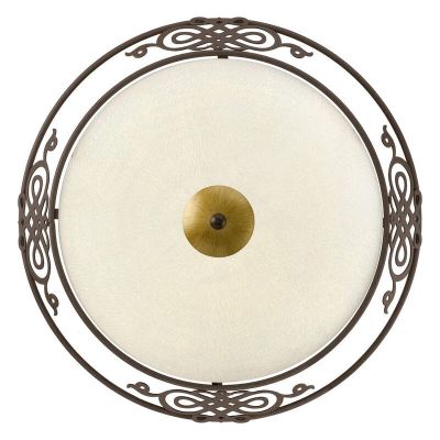 Sklenená klasická stropná lampa hnedá, Denia