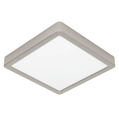 Plastová stropná lampa niklová, Geraldo, 17 W, LED 3000 K
