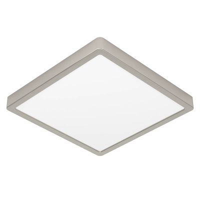 Plastová stropná lampa niklová, Geraldo, 20,5 W, LED 3000 K