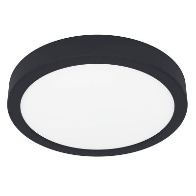 Plastové stropné svietidlo do kúpeľne čierne, Geraldo, 17 W, LED 3000 K, IP44