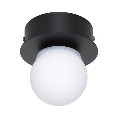 Oceľové moderné stropné svietidlo čierne, Escha, 3,3 W, LED 3000 K