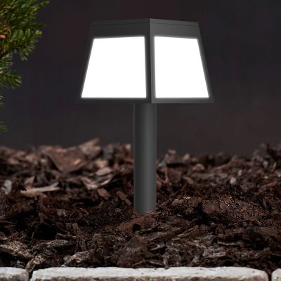 Plastové solárne zapichovacie svietidlo čierne, Imelda, 7,5 W, LED 3000 K, IP65