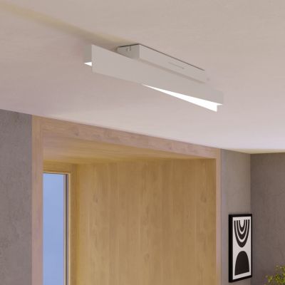 Plastové dizajnové smart stropné svietidlo biele, Birkan, 13,5 W, LED RGBW, s diaľkovým ovládačom