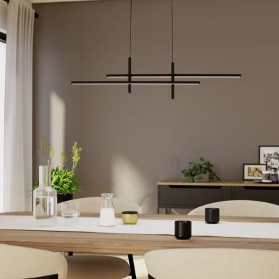 Plastové moderné visiace svietidlo čierne, Thera, 20 W, LED 3000 K