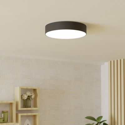 Plastové moderné smart stropné svietidlo čierne, Germen, 15 W, LED RGBW, s diaľkovým ovládačom