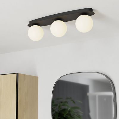 Oceľové moderné stropné svietidlo čierne, Cornee, 4,2 W, LED 2700 K, IP44
