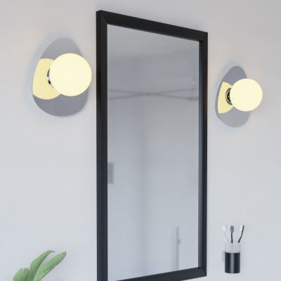 Oceľové moderné nástenné svietidlo chrómové, Cornee, 4,2 W, LED 2700 K, IP44