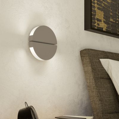Nerezové moderné nástenné svietidlo hnedé, Patricius, 4,5 W, LED white switch, IP44