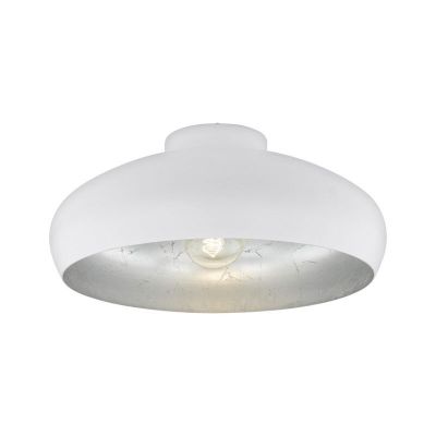 Kovová industriálna stropná lampa biela, Egine