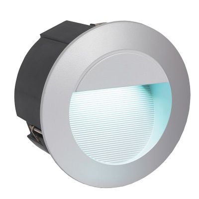 Hliníková vstavaná vonkajšia nástenná lampa strieborná, Anke, IP65