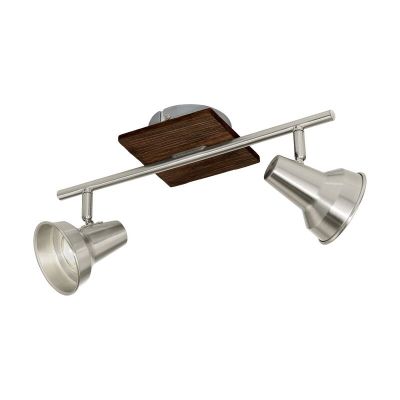Drevené rustikálne stropné bodové svetlo hnedé, Olmo