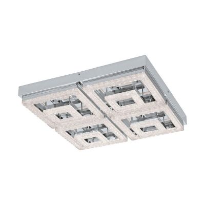 Plastové moderné stropné svietidlo chrómové, Arjo, 48 W, LED 3000 K