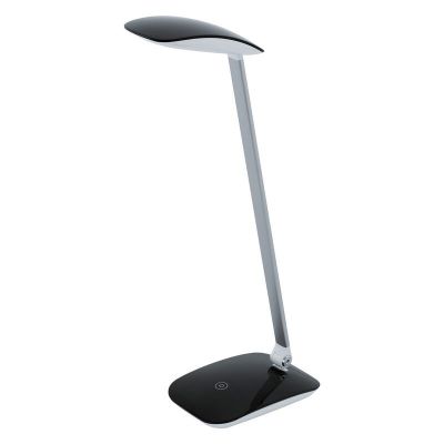 Plastová moderná lampa na písací stôl čierna, Arslan, 5 W, LED 4000 K, s dotykovým stmievačom