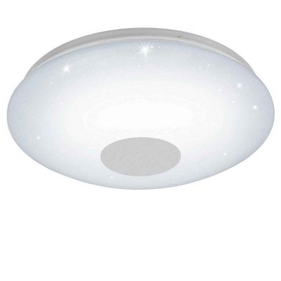 Plastové stropné svietidlo biele, Barbera, 30 W, LED nastaviteľný od teplej po studenú bielu