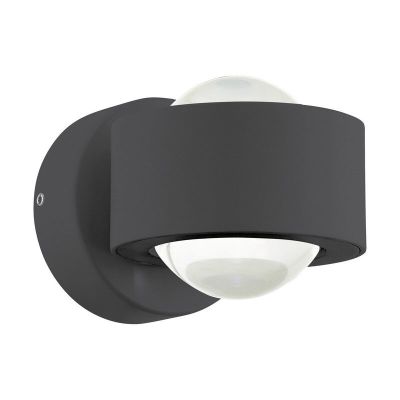 Plastové moderné up down nástenné svietidlo antracité, Beerd, 3 W, LED 3000 K