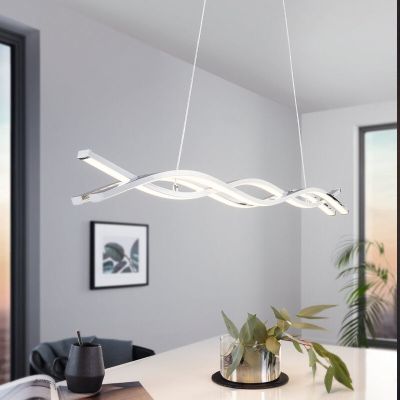 Hliníkové moderné visiace svietidlo chrómové, Arantxa, 13 W, LED 3000 K