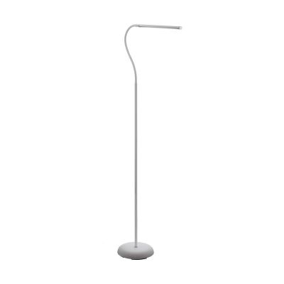 Plastová moderná stojaca lampa biela, Brennan, 5 W, LED 4000 K, s dotykovým stmievačom