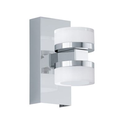 Plastové moderné nástenné svietidlo chrómové, Busra, 7 W, LED 3000 K, IP44
