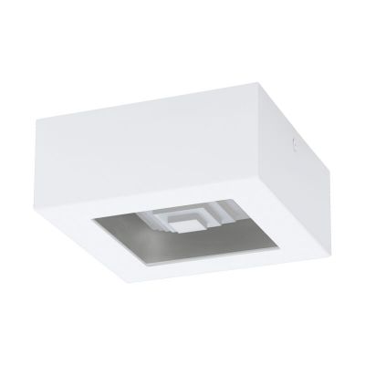 Oceľová moderná stropná lampa biela, Olger, 6 W, LED 3000 K