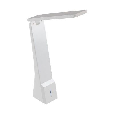 Plastová moderná lampa na písací stôl biela, Chama, 1 W, LED white switch, s dotykovým stmievačom