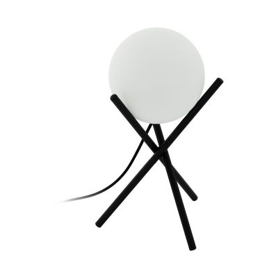Oceľová klasická stolová lampa čierna, Made, s vypínačom