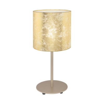 Oceľová moderná stolová lampa zlatá, Megan, s vypínačom