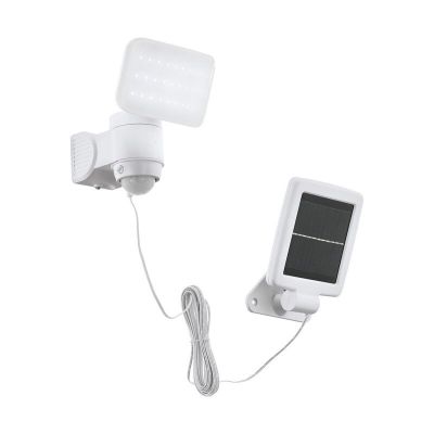 Plastové solárne vonkajšie nástenné svietidlo biele, Frits, 5 W, LED 6500 K, IP44