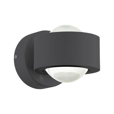 Hliníkové moderné vonkajšie svietidlo antracité, Lyn, 2 W, LED 3000 K, IP44
