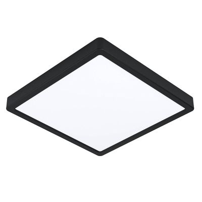 Plastové smart stropné svietidlo čierne, Geraldo, 19,5 W, LED nastaviteľný od teplej po studenú bielu, IP44