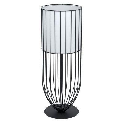 Oceľová industriálna stolová lampa čierna, Josip, s vypínačom