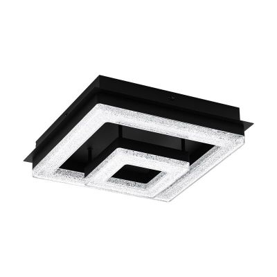 Oceľová dizajnová stropná lampa čierna, Arjo, 12 W, LED 3000 K