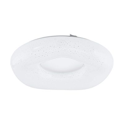 Oceľová stropná lampa biela, Ziya, 18 W, LED nastaviteľný od teplej po studenú bielu