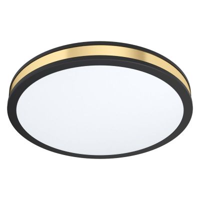 Oceľová moderná stropná lampa čierna, Rivano, 24 W, LED 3000 K