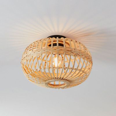 Drevená rustikálna stropná lampa hnedá, Firenze