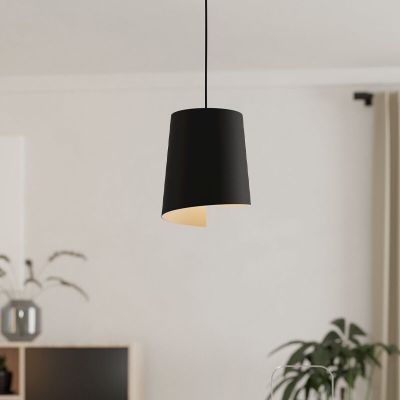 Hliníkové rustikálne visiace svietidlo čierne, Vincenzo