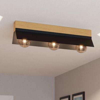 Hliníkové industriálne stropné svietidlo čierne, Kyla