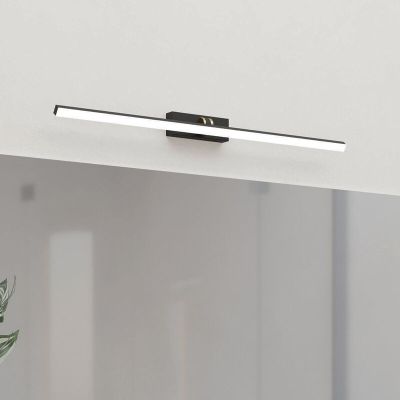 Plastové moderné svetlo nad zrkadlo čierne, Keisha, 5 W, LED nastaviteľný od teplej po studenú bielu, IP44