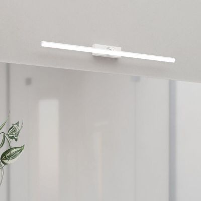 Plastové moderné svetlo nad zrkadlo biele, Keisha, 5 W, LED nastaviteľný od teplej po studenú bielu, IP44, s 3-stupňovým stmievačom