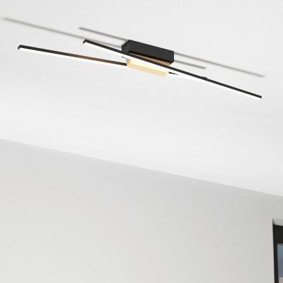 Hliníkové moderné stropné svietidlo čierne, Leintje, 13 W, LED 3000 K